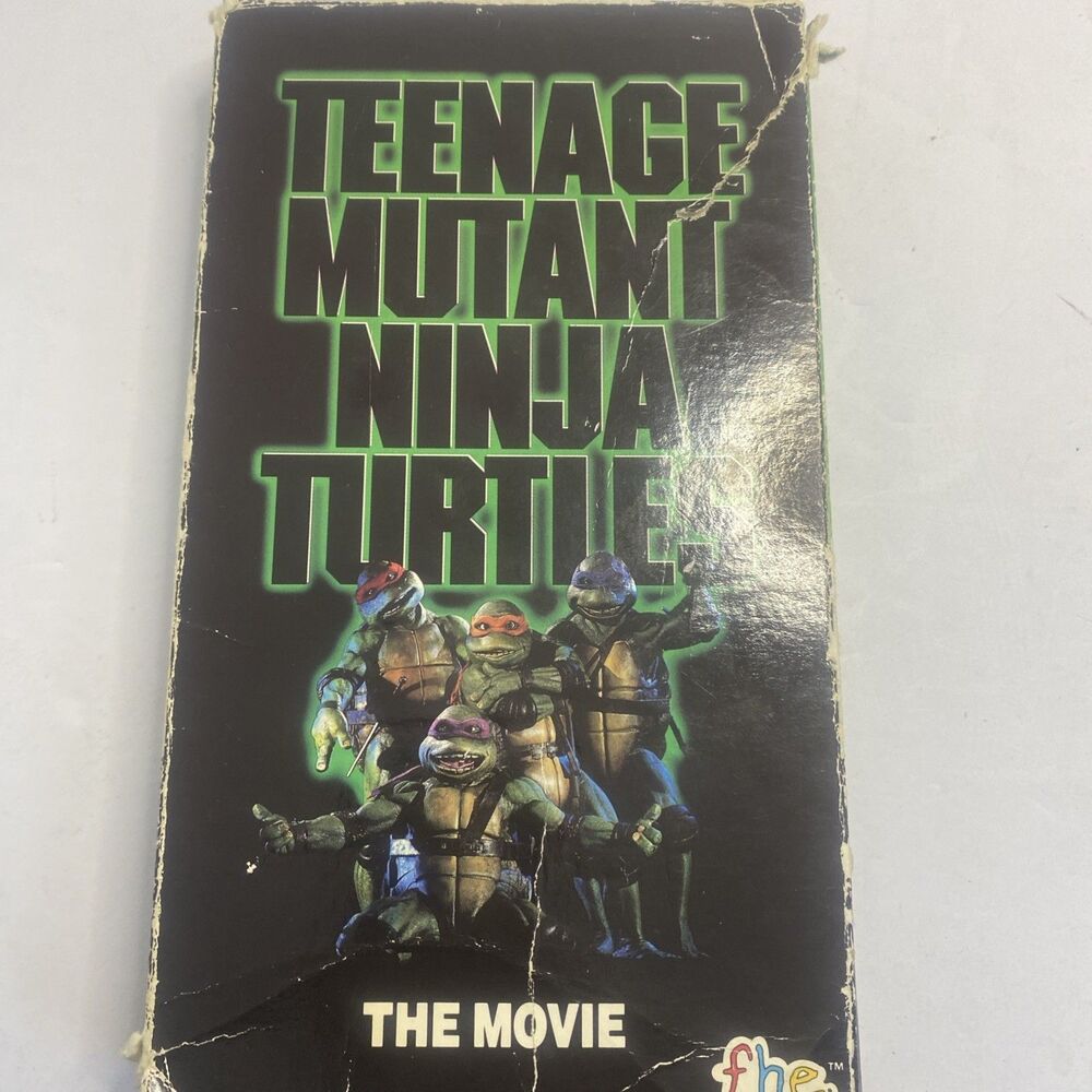 Teenage Mutant Ninja Turtles - The Movie VHS 1990 Jacket Is Rough Movie tested